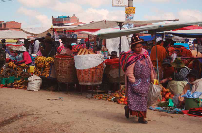 Mercado popular en la ciudad de El Alto. Autor